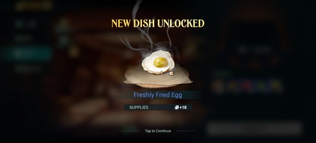 Freshly fried egg