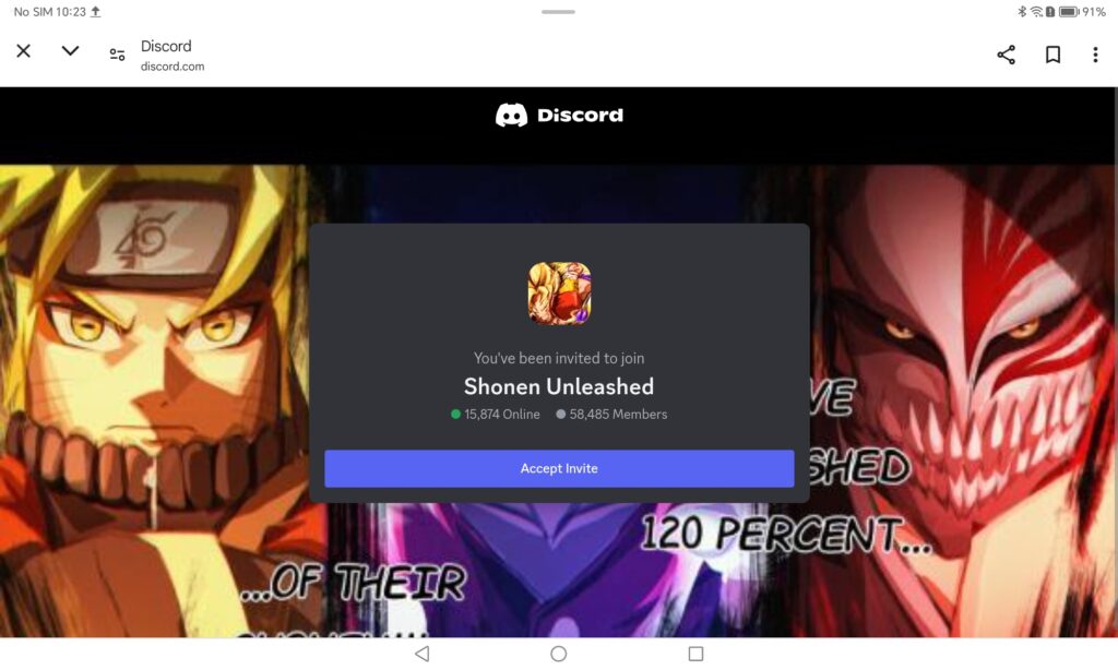 Shonen Unleashed Official Discord and Trello Links Gameplay Image