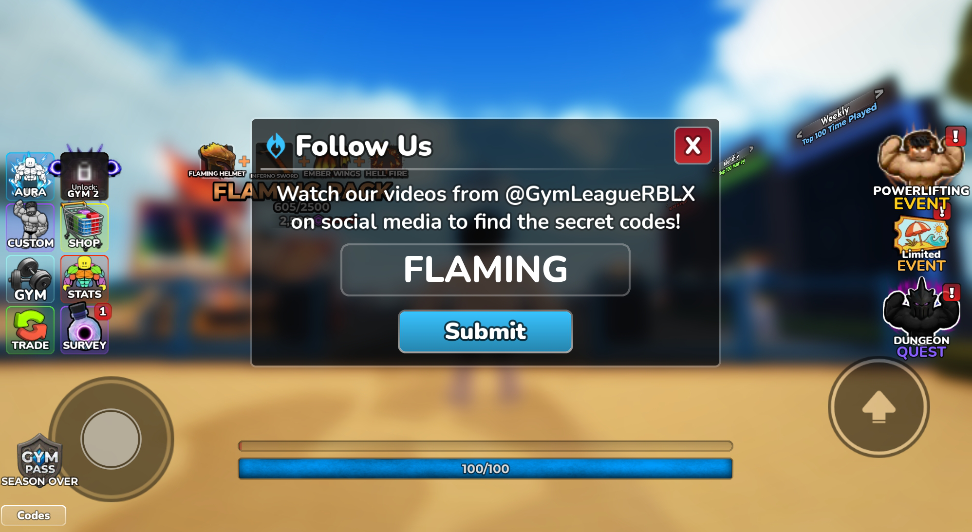 Gym League Codes June 2026 Gym League Codes Image 