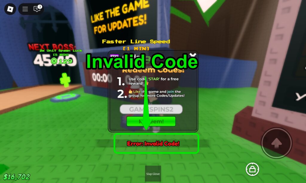 Invalid Code