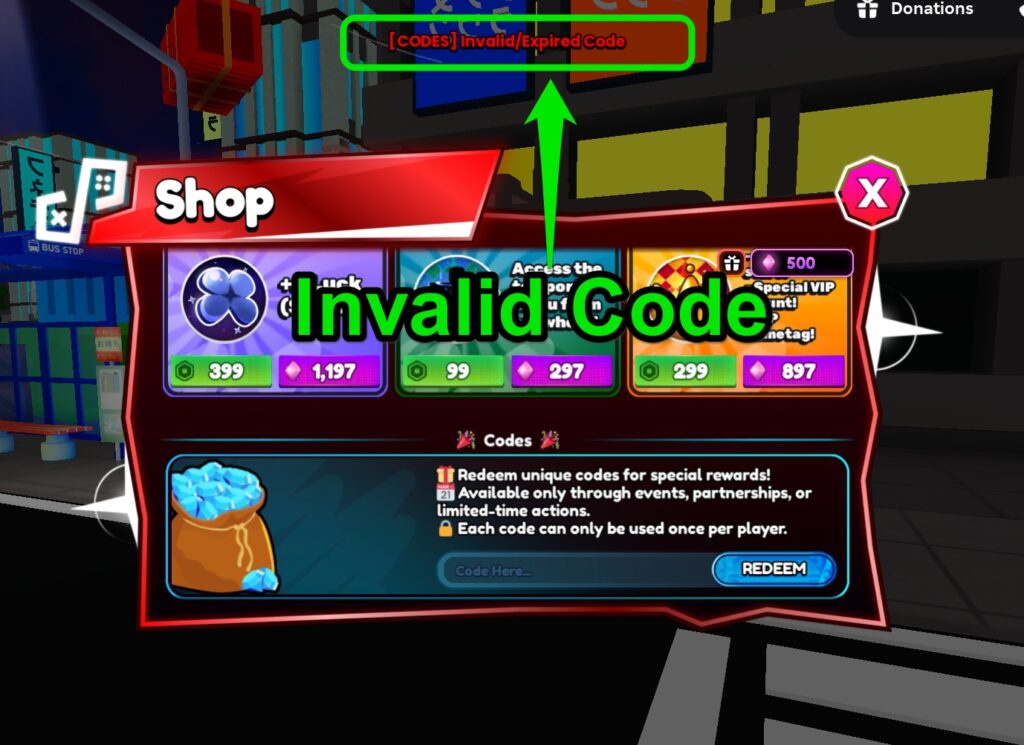 Invalid Code