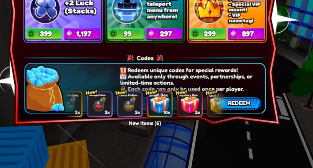 Rewards from Codes