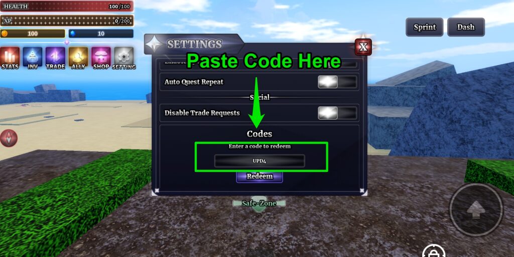 Paste Code Here