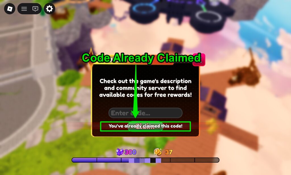 Code already claimed