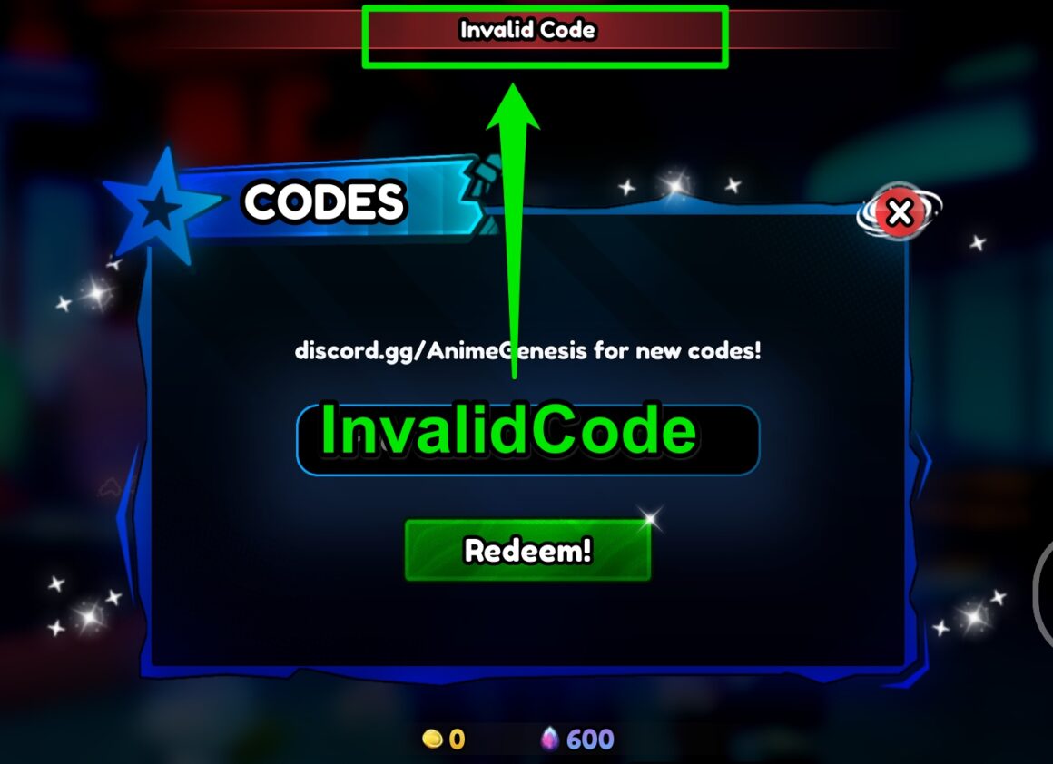 Anime Genesis Codes July 2026 Invalid Code 1160x842 