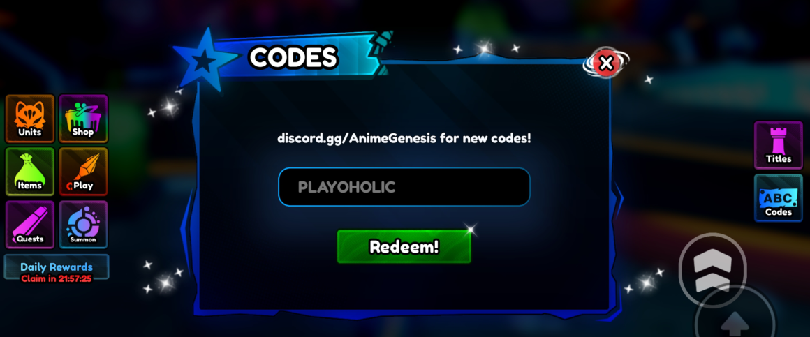 Anime Genesis Codes July 2026 Playoholic Image 1160x483 