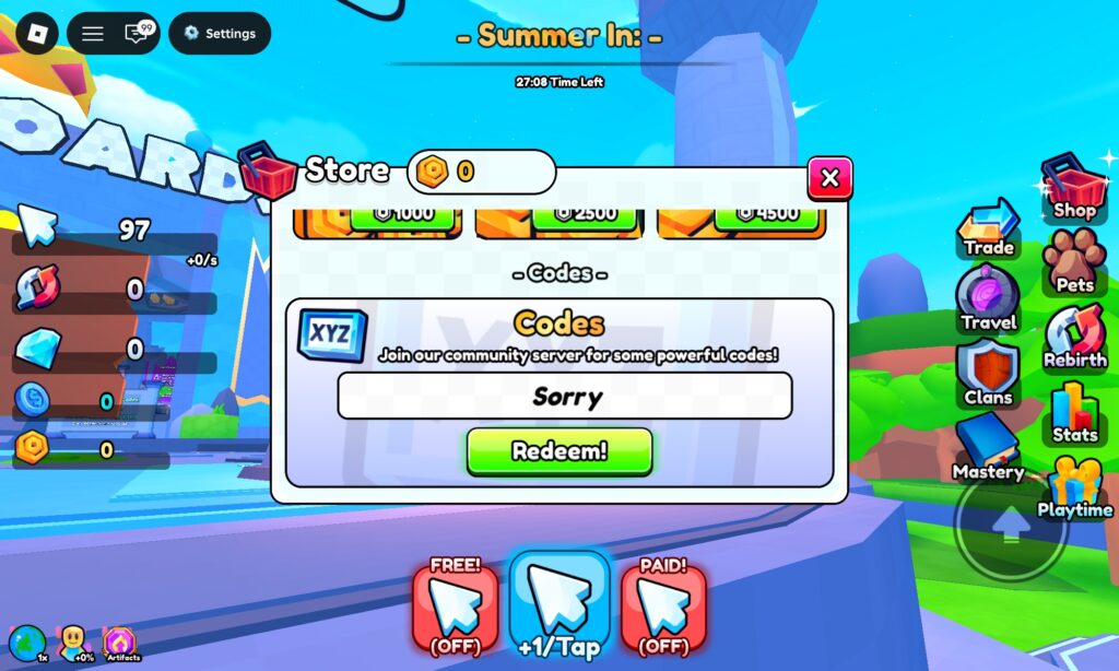 Clicking Simulator Ultimate Codes