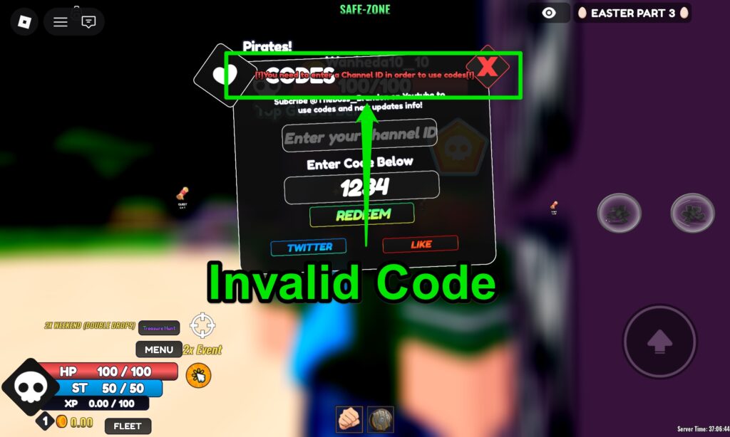 Invalid Code