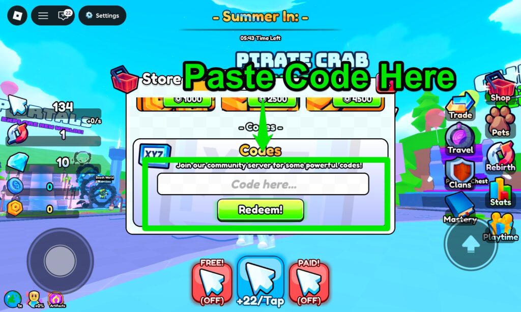 Paste Code Here