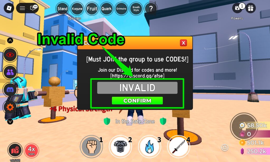 Invalid Code